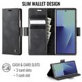 Samsung Galaxy Z Fold7 Caseme 033 Pung Etui med Kalvemønster og RFID-blokering - Sort