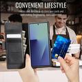 Samsung Galaxy Z Fold7 Caseme 033 Pung Etui med Kalvemønster og RFID-blokering - Sort