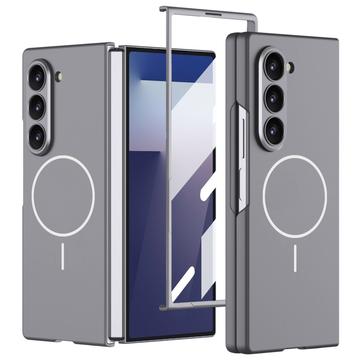 Samsung Galaxy Z Fold7 GKK Magnetisk slankt cover med skærmbeskyttelse hærdet glas - Grå