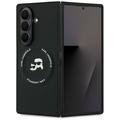 Samsung Galaxy Z Fold7 Karl Lagerfeld Karl and Choupette Heads Magnetisk Cover- Sort