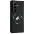 Samsung Galaxy Z Fold7 Karl Lagerfeld Karl and Choupette Heads Magnetisk Cover- Sort