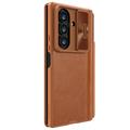Samsung Galaxy Z Fold7 Nillkin Qin Pro Flip Cover - Brun
