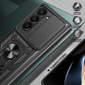 Samsung Galaxy Z Fold7 Roterende Ring Hybrid Cover med Kameraskjold - Rødguld
