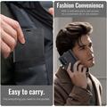 Samsung Galaxy Z Fold8 Caseme 033 Pung Etui med Kalvemønster og RFID-blokering - Sort