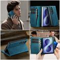 Samsung Galaxy Z Fold8 Caseme 033 Pung Etui med Kalvemønster og RFID-blokering - Grøn