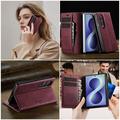 Samsung Galaxy Z Fold8 Caseme 033 Pung Etui med Kalvemønster og RFID-blokering - Rød