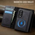 Samsung Galaxy Z Fold8 Caseme C49 2-i-1 aftagelig pungetui - MagSafe-kompatibel, RFID - Sort