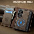 Samsung Galaxy Z Fold8 Caseme C49 2-i-1 aftagelig pungetui - MagSafe-kompatibel, RFID - Kaffe