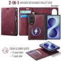 Samsung Galaxy Z Fold8 Caseme C49 2-i-1 aftagelig pungetui - MagSafe-kompatibel, RFID - Rød
