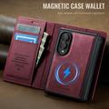Samsung Galaxy Z Fold8 Caseme C49 2-i-1 aftagelig pungetui - MagSafe-kompatibel, RFID - Rød