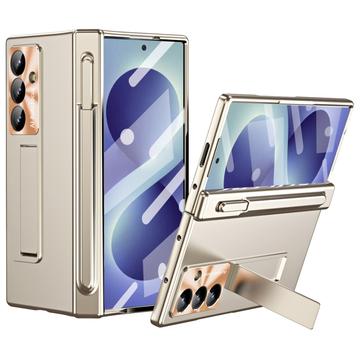 Samsung Galaxy Z Fold8 Ultra etui med magnetisk hængsel, stylus og skærmbeskyttelse hærdet glas - Champagne Guld