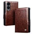 Samsung Galaxy Z Fold8 Qialino Classic Læderpung - Mørkebrun
