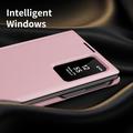 Samsung Galaxy Z Fold8 Smart Clear View Flip etui med kortplads - Pink