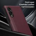 Samsung Galaxy Z Fold8 Smart Clear View Flip etui med kortplads - Vinrød