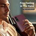 Samsung Galaxy Z Fold8 Smart Clear View Flip etui med kortplads - Vinrød