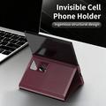 Samsung Galaxy Z Fold8 Smart Clear View Flip etui med kortplads - Vinrød