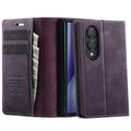 Samsung Galaxy Z Fold8 Ultra Caseme 033 Pung Etui med Kalvemønster og RFID-blokering - Lilla