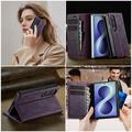 Samsung Galaxy Z Fold8 Ultra Caseme 033 Pung Etui med Kalvemønster og RFID-blokering - Lilla