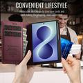 Samsung Galaxy Z Fold8 Ultra Caseme 033 Pung Etui med Kalvemønster og RFID-blokering - Rød