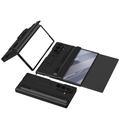Samsung Galaxy Z TriFold Kickstand-etui med skærmbeskyttelse i hærdet glas og styluspen - sort