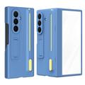Samsung Galaxy Z TriFold Kickstand-etui med skærmbeskyttelse i hærdet glas og styluspen - himmelblå