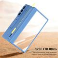 Samsung Galaxy Z TriFold Kickstand-etui med skærmbeskyttelse i hærdet glas og styluspen - himmelblå