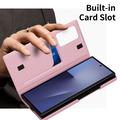 Samsung Galaxy Z TriFold Smart Clear View Flip etui med kortplads - Pink
