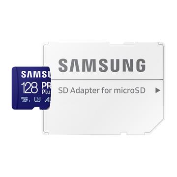 Samsung Pro Plus microSDXC-hukommelseskort med SD-adapter MB-MD128SA/EU - 128 GB