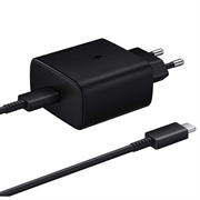 Samsung USB-C hurtig rejseoplader med kabel EP-TA845EBE / EP-DW767JBE - 45W - bulk - Sort