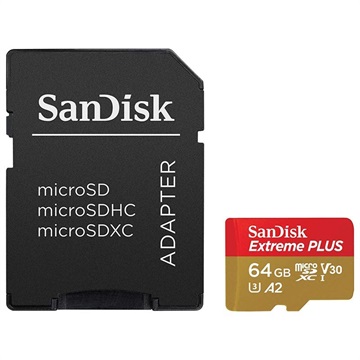 SanDisk Extreme Plus MicroSDXC UHS-I Kort SDSQXBZ-064G-GN6MA