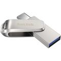 SanDisk Ultra Luxe Dual Drive USB-nøgle SDDDC4-512G-G46 - 512GB - Sølv