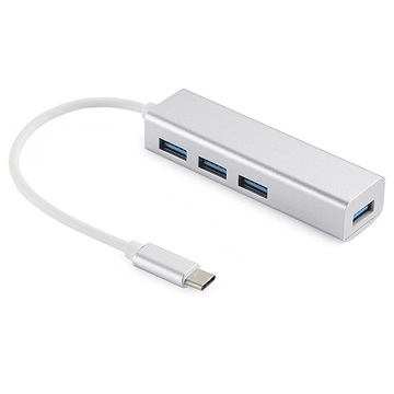 Sandberg Saver USB-C / 4 x USB-A Hub - USB 3.0 - Hvid