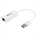 Sandberg USB 3.0 / Gigabit Ethernet Network Adapter - Hvid