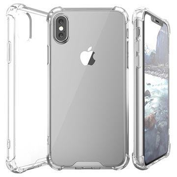 Ridsefast iPhone X / iPhone XS Hybrid Cover - Gennemsigtig