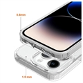 iPhone 15 Pro Ridsefast Hybrid Cover - Gennemsigtig