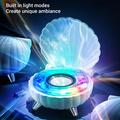 Muslingeformet Bluetooth-højttaler med RGB-omgivelsesbelysning - Lilla