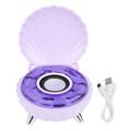 Muslingeformet Bluetooth-højttaler med RGB-omgivelsesbelysning - Lilla