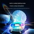 Muslingeformet Bluetooth-højttaler med RGB-omgivelsesbelysning - hvid