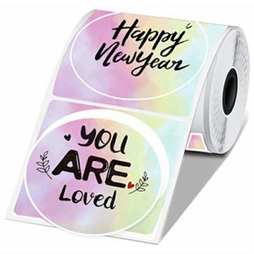 Selvklæbende termolabels til Phomemo M221/M220/M120/M110 - 50x50mm - Runde