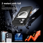 iPhone 17 Shellbox M Series IP68 vandtæt cover - dykkercover med MagSafe-kompatibilitet - Sort