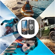 iPhone 17 Shellbox M Series IP68 vandtæt cover - dykkercover med MagSafe-kompatibilitet - Sort