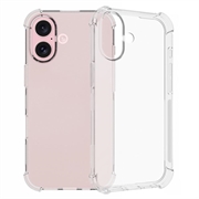 iPhone 16 Stødsikkert TPU Cover - Gennemsigtig