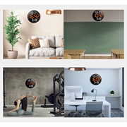 Lydløst Digitalt LED-Vægur med Temperatur- & Fugtighedsvisning, Natlys og Fjernbetjening