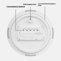 Lydløst Digitalt LED-Vægur med Temperatur- & Fugtighedsvisning, Natlys og Fjernbetjening