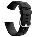 Fitbit Charge 3 Silikone Armbånd med Stik - Sort