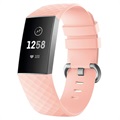 Fitbit Charge 3 Silikone Armbånd med Stik - Pink