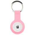 Apple AirTag Silikone Cover med Nøglering - Pink