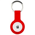 Apple AirTag Silikone Cover med Nøglering - Rød