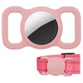 Apple AirTag Silikone Cover til Halsbånd - Pink