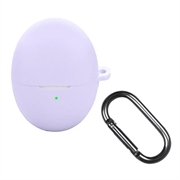 Huawei FreeBuds 6 Silikone Cover med Karabinhage - Lilla